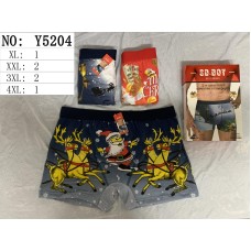 Мужские новогодние трусы боксеры SD.BOY Y5204 хлопок XL-4XL оптом Мужские новогодние трусы боксеры SD.BOY Y5204 хлопок XL-4XL оптом