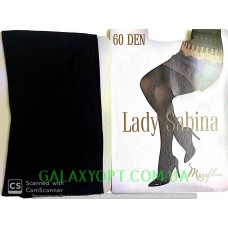 Женские капроновые колготки черные 2 60 Den Lady Sabina